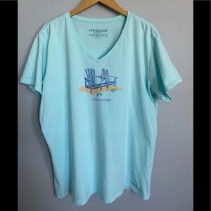 Life is Good Adirondack VNeck. XXL